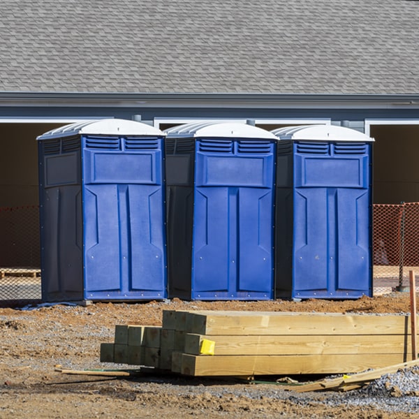 how often are the portable restrooms cleaned and serviced during a rental period in Laughlintown PA